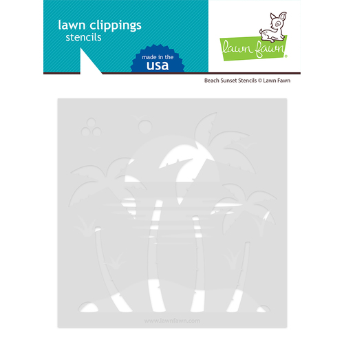 Lawn Fawn Beach Sunset Stencils