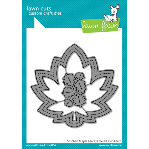 Lawn Fawn Stitched Maple Leaf Frame Die