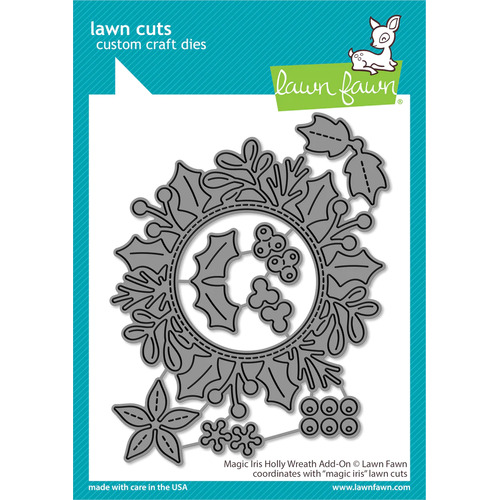 Lawn Fawn Magic Iris Holly Wreath Add-on Die