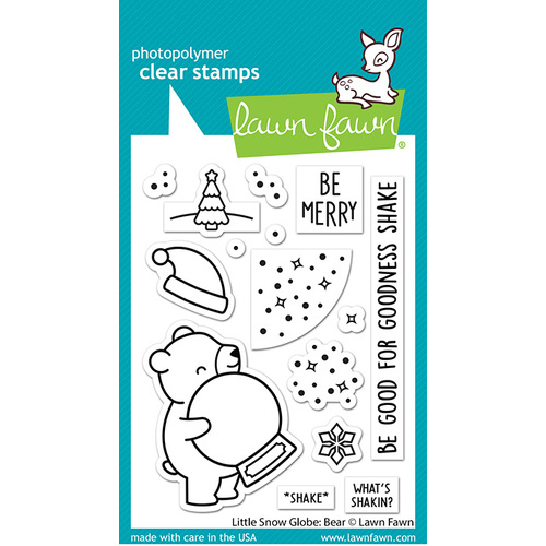Lawn Fawn Little Snow Globe - Bear Stamp