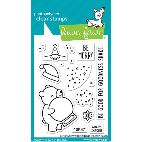 Lawn Fawn Little Snow Globe : Bear Stamp