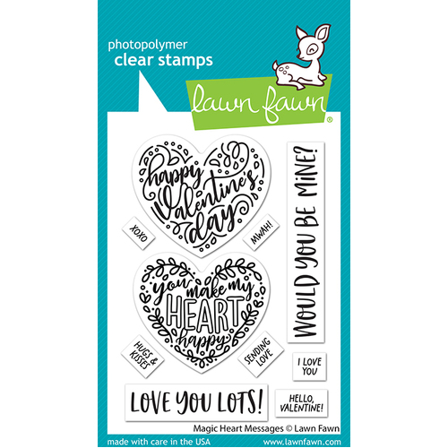 Lawn Fawn Magic Heart Messages Stamp