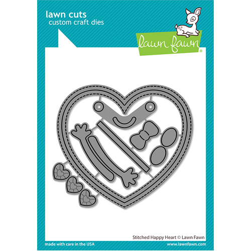 Lawn Fawn Stitched Happy Heart Die