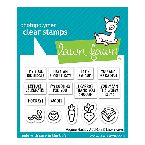 Lawn Fawn Veggie Happy Add-on Stamp