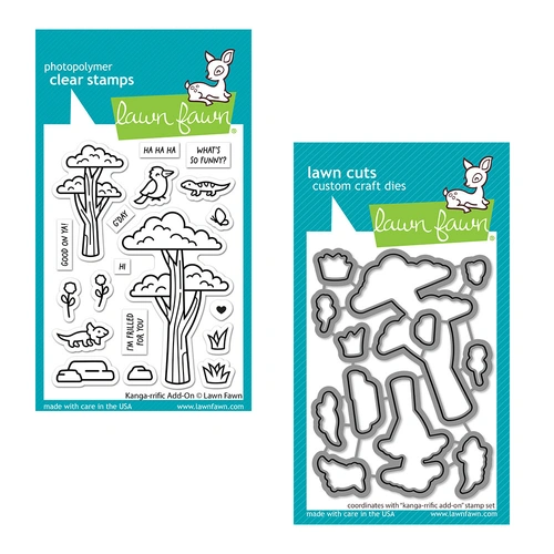 Lawn Fawn Kanga-rrific Add-on Stamp & Die Bundle