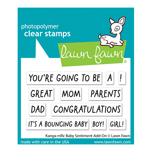 Lawn Fawn Kanga-rrific Baby Sentiment Add-on Stamp