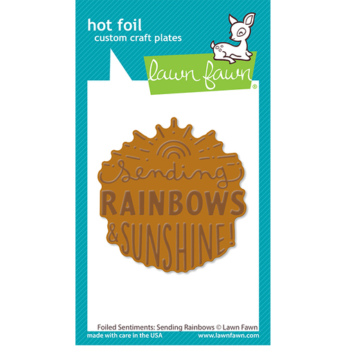Lawn Fawn Foiled Sentiments: Sending Rainbows Hot Foil Plate