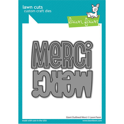 Lawn Fawn Giant Outlined Merci Die