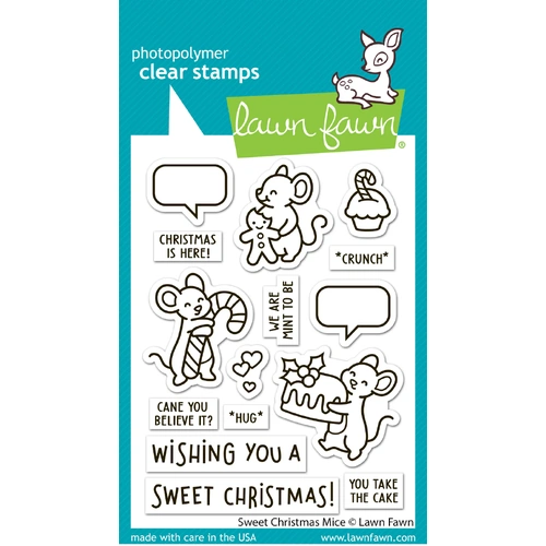 Lawn Fawn Sweet Christmas Mice Stamp