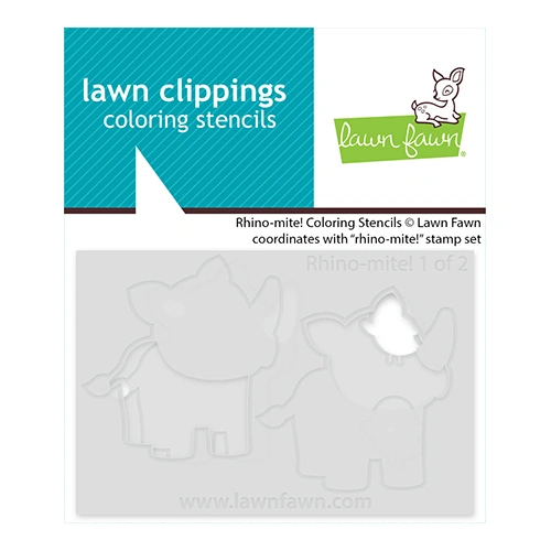 Lawn Fawn Rhino-Mite! Coloring Stencils