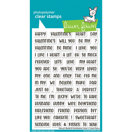 Lawn Fawn Henry's Build-A-Sentiment- Love Stamp