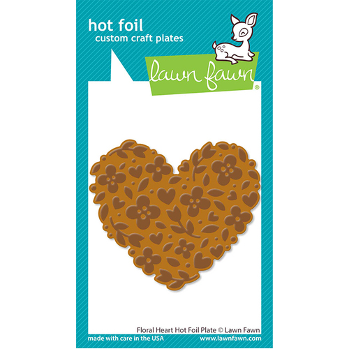 Lawn Fawn Floral Heart Hot Foil Plate