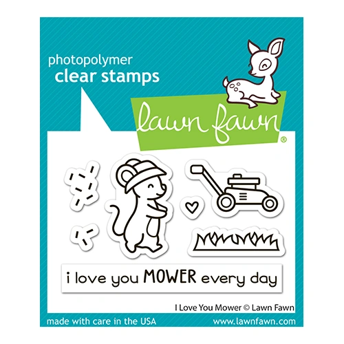 Lawn Fawn I Love You Mower Stamp