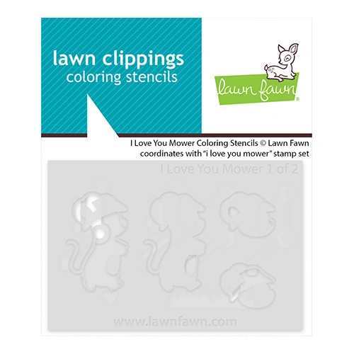 Lawn Fawn I Love You Mower Coloring Stencils