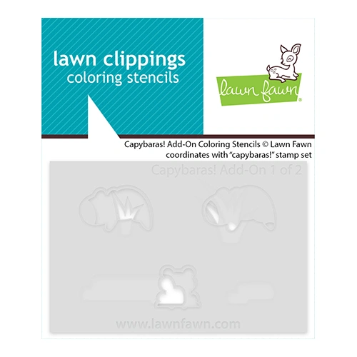 Lawn Fawn Capybaras! Add-On Coloring Stencils