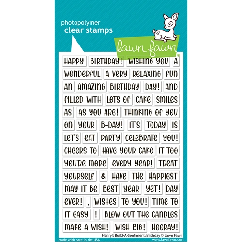Lawn Fawn Henry's Build-A-Sentiment: Birthday Stamp