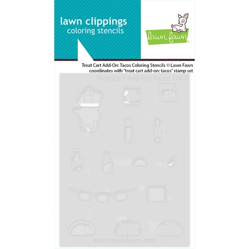 Lawn Fawn Treat Cart Add-On: Tacos Coloring Stencils