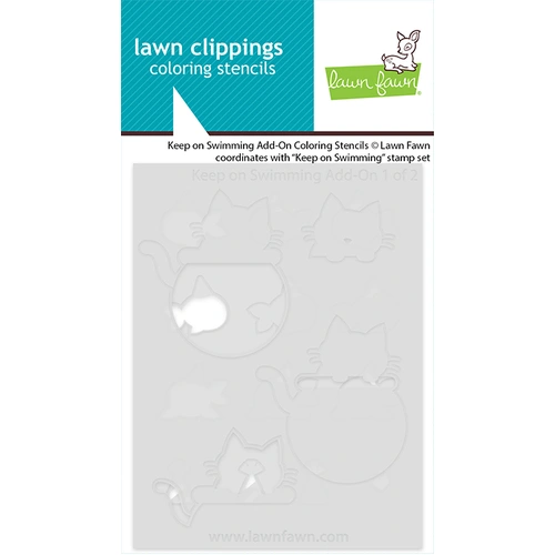 Lawn Fawn Keep On Swimming Add-On Coloring Stencils
