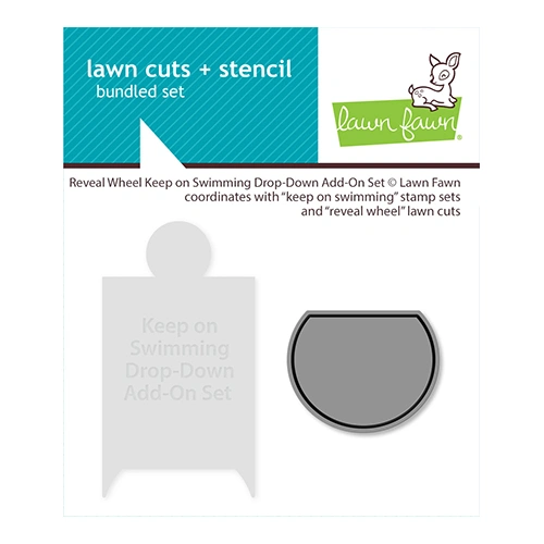 Lawn Fawn Reveal Wheel Keep On Swimming Drop-Down Add-On Set Die