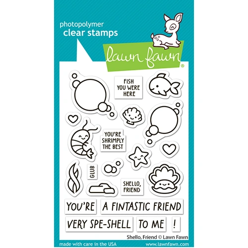 Lawn Fawn Shello, Friend Stamp