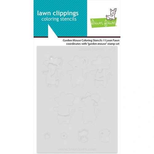 Lawn Fawn Garden Mouse Coloring Stencils