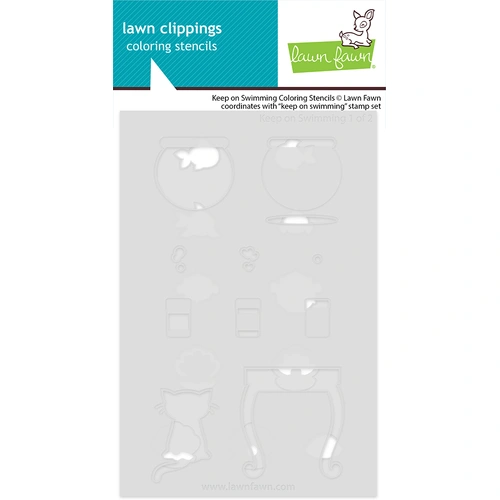 Lawn Fawn Keep On Swimming Coloring Stencils