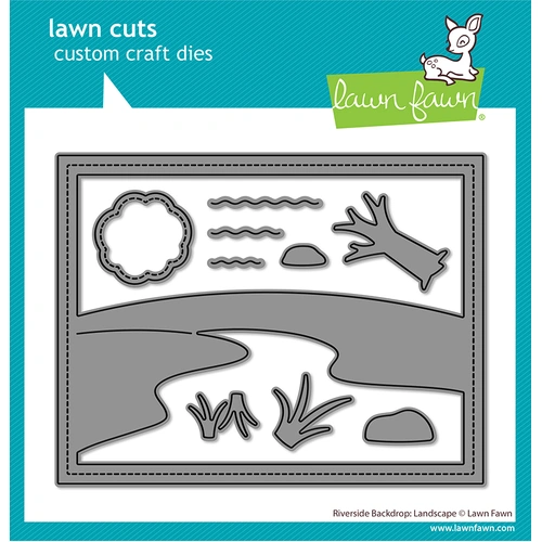 Lawn Fawn Riverside Backdrop: Landscape Die
