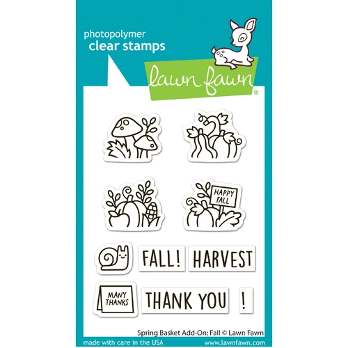 Lawn Fawn Spring Basket Add-On: Fall Stamp