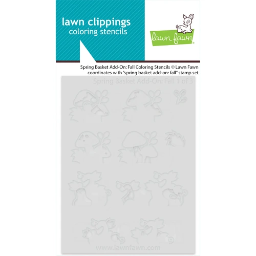 Lawn Fawn Spring Basket Add-On: Fall Colouring Stencils