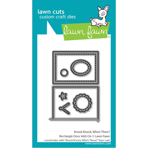 Lawn Fawn Knock Knock, Who's There? Rectangle Door Add-On Die