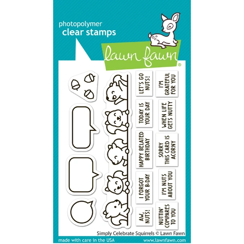 Lawn Fawn Simply Celebrate Squirrels Stamp