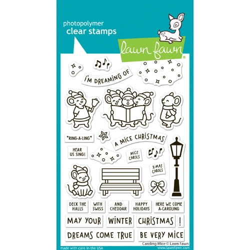 Lawn Fawn Caroling Mice Stamp
