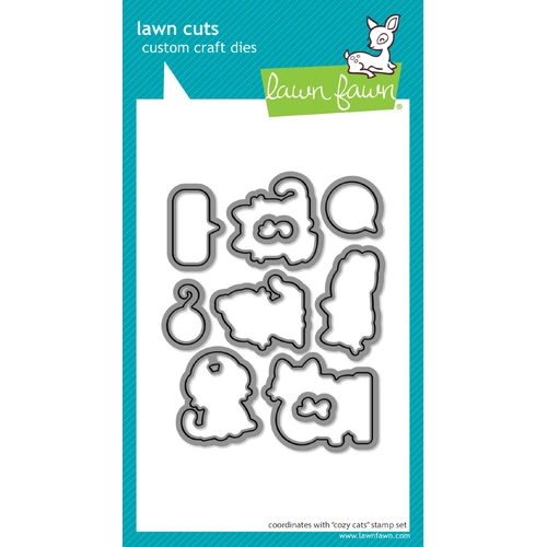 Lawn Fawn Cozy Cats Lawn Cuts Die