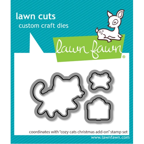 Lawn Fawn Cozy Cats Christmas Add-On Lawn Cuts Die
