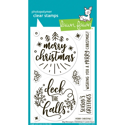 Lawn Fawn Big Messages: Christmas Stamp