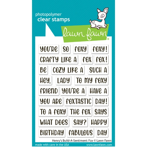 Lawn Fawn Henry's Build-A-Sentiment: Fox Stamp