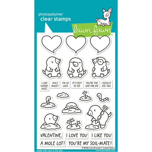 Lawn Fawn A Mole Lot Of Love Stamp