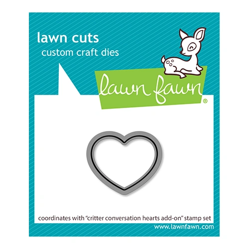 Lawn Fawn Critter Conversation Hearts Add-On Lawn Cuts Die