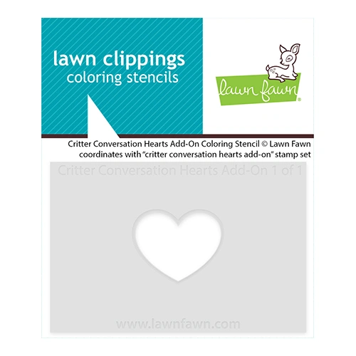 Lawn Fawn Critter Conversation Hearts Add-On Coloring Stencil