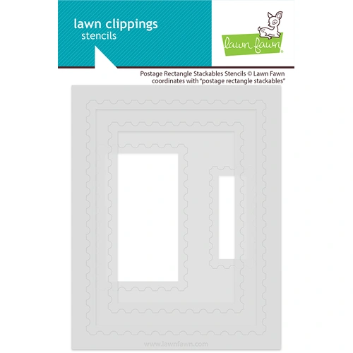 Lawn Fawn Postage Rectangle Stackables Stencils