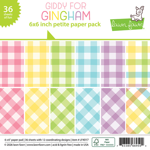 Lawn Fawn Giddy For Gingham Petite Paper Pack