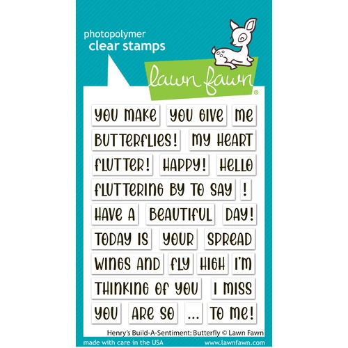 Lawn Fawn Henry's Build-A-Sentiment: Butterfly Stamp