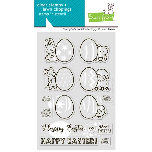 Lawn Fawn Stamp 'N Stencil Easter Eggs Stamp