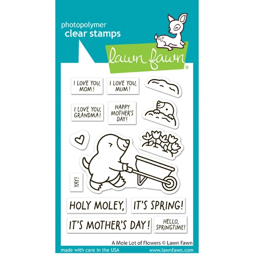 Lawn Fawn A Mole Lot Of Flowers Stamp