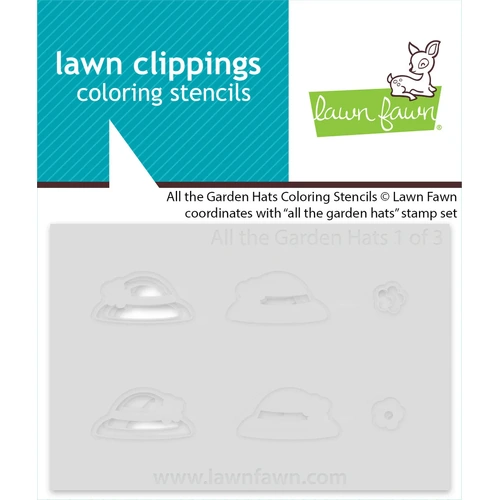 Lawn Fawn All The Garden Hats Coloring Stencils 