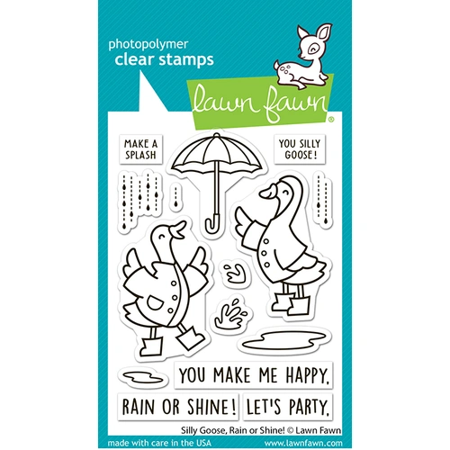Lawn Fawn Silly Goose, Rain Or Shine! Stamp