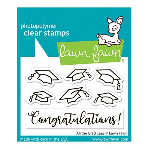 Lawn Fawn All The Grad Caps Stamp