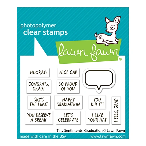 Lawn Fawn Tiny Sentiments: Graduation Stamp