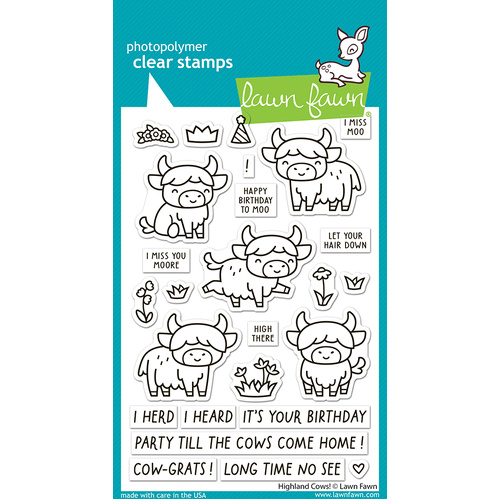 Lawn Fawn Highland Cows! Stamp