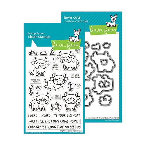 Lawn Fawn Highland Cows! Stamp & Die Bundle